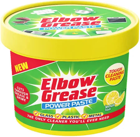 Elbow Grease All-Purpose Cleaning Power Paste – Heavy-Duty Degreaser & Tough Stain Remover for Kitchen, Bathroom, Oven, Grill & More – Lemon Fresh Scent, 350g – Non-Toxic & Effective
