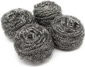 Bettina Tough Spiral Scourers 20g 4-Pack – Heavy-Duty Kitchen Scrubbers for Pots, Pans & Dishes – Durable Stainless Steel Cleaning Pads – Rust-Free & Long-Lasting