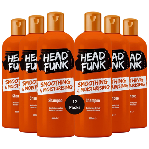 HEAD FUNK Smooth & Moist Shampoo 600ml, Moisturising Hair Cleanser for Dry & Frizzy Hair, Hydrating Daily Shampoo, Deep Cleansing Formula for Soft, Smooth, Healthy Looking Hair