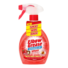 Elbow Grease Wash Up Trigger Spray Bundle Gift Set 3 x 500ml Kitchen Cleaner Apple & Cinnamon Gingerbread Lemon Powerful Grease Remover Multi Surface Cleaning Spray for Hobs Sinks Tiles Worktops