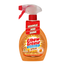 Elbow Grease Wash Up Trigger Spray Bundle Gift Set 3 x 500ml Kitchen Cleaner Apple & Cinnamon Gingerbread Lemon Powerful Grease Remover Multi Surface Cleaning Spray for Hobs Sinks Tiles Worktops