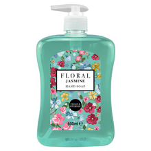 Floral Hand Soap 650ml, Orchid Gardenia Jasmine Magnolia Scented Liquid Hand Wash, Moisturising Handwash, Luxury Bathroom Kitchen Soap, Fresh Floral Fragrance