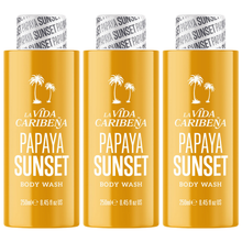 LA VIDA CARIBENA Body Wash Guava Glow Tropical Nights Papaya Sunset 250ml Hydrating Moisturising Shower Gel Exotic Fruit Scent Daily Body Cleanser Soft Smooth Skin Bath & Shower Care